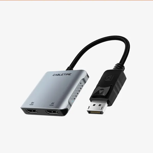 Bộ chuyển đổi DisplayPort 8K sang HDMI kép cho màn hình kép 4K