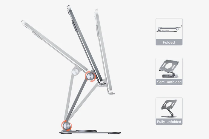 Giá đỡ máy tính bảng xoay 360 độ bằng nhôm có thể điều chỉnh cho iPad Pro Air Desktop CS20G