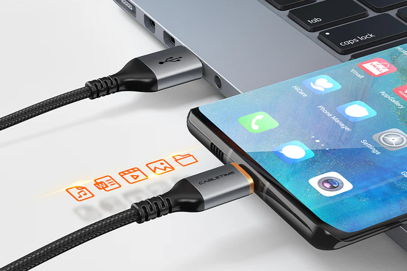 Cáp sạc siêu nhanh Alumium USB-A 2.0 to USB-C 5A, dài: 2m CA50L