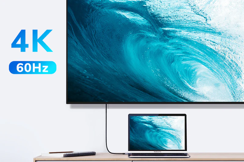CÁP USB TYPE C TO HDMI CAO CẤP HỖ TRỢ ÂM THANH-VIDEO 4K/60HZ ,34/32/24AWG CÓ BỆN, dài: 1,8m CC13K