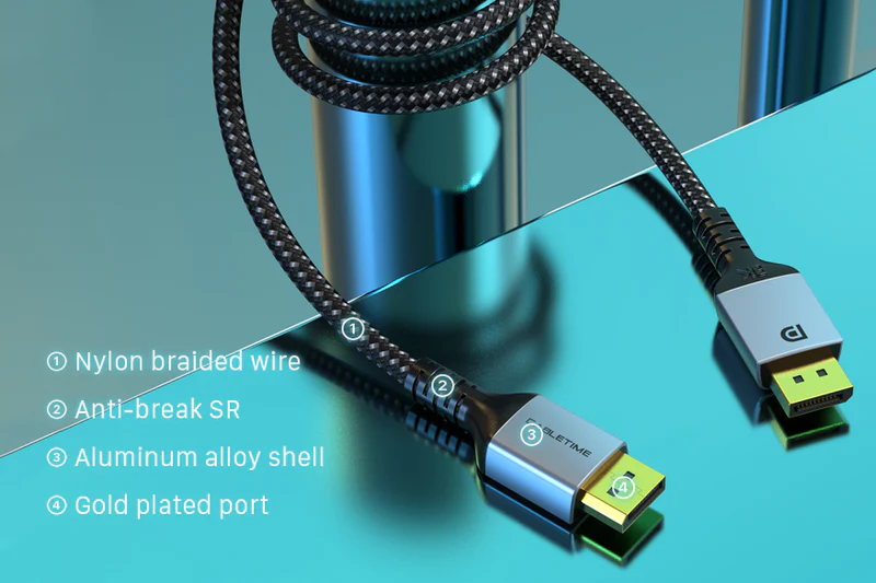 Cáp DP1.4 cao cấp, Male to Male, Mạ vàng, Hỗ trợ 8K60Hz, dài: 2m CD11L