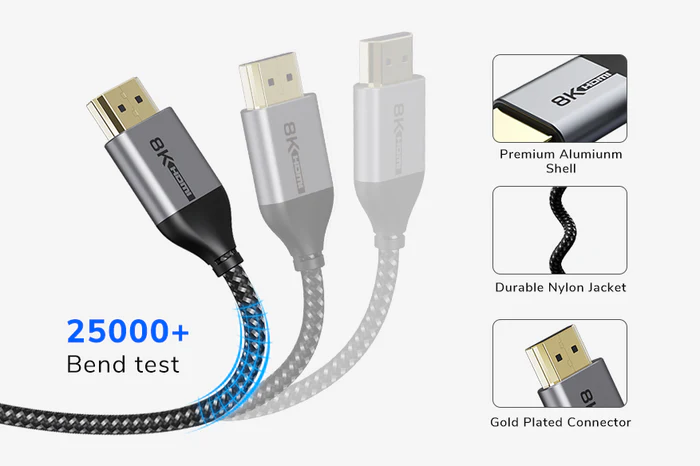 Cáp HDMI 2.1 siêu mỏng 8K 48Gbps tốc độ cao dành cho PS5 dài 2M CH10L