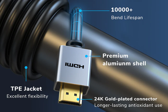 Cáp HDMI 2.0 mạ vàng 4k 60hz cho TV PS4 Dài 5M CH22P