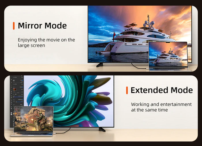 Cáp USB Type-C 8K 60Hz 6,6ft sang DisplayPort 4K 144Hz Dài 2M CC23L