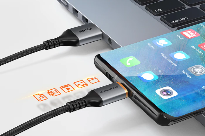Dây cáp USB A sang USB C  truyền dữ liệu 5Gbps và cáp sạc 3A Dài 2M CA40L
