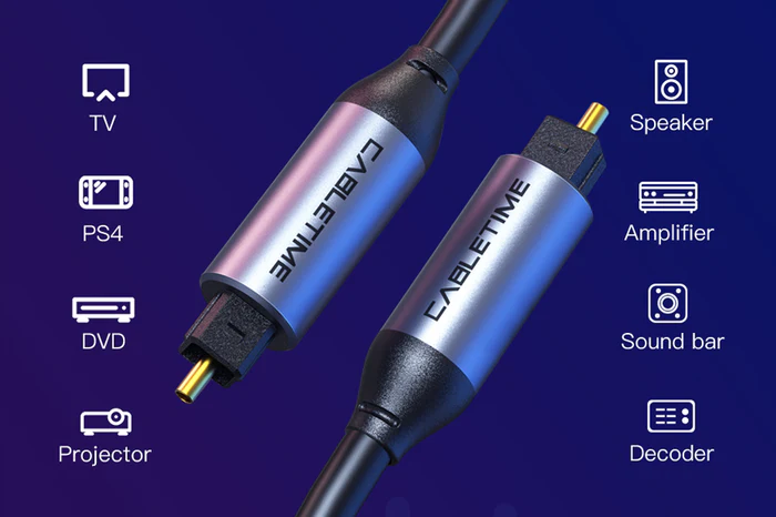 Cáp quang âm thanh kỹ thuật số Toslink cho bộ khuếch đại TV Dài 2M CF31L