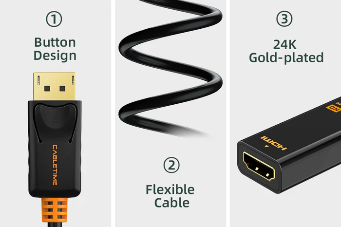 Bộ chuyển đổi DP Male sang HDMI Female 1080p 60Hz CP22B