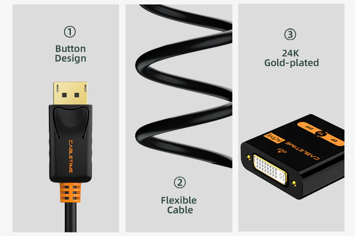 Bộ chuyển đổi DisplayPort sang DVI Active Adapter 4K 30Hz CP23B