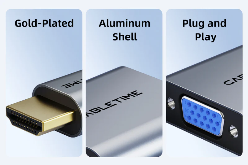 Bộ chuyển đổi HDMI sang VGA 1080p cho máy tính xách tay TV Máy chiếu CP53G