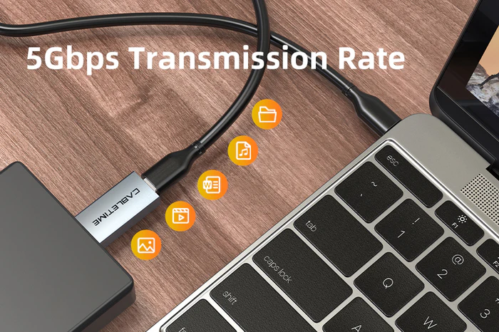 Bộ chuyển đổi USB 3.0 A đực sang USB-C cái OTG CP77G
