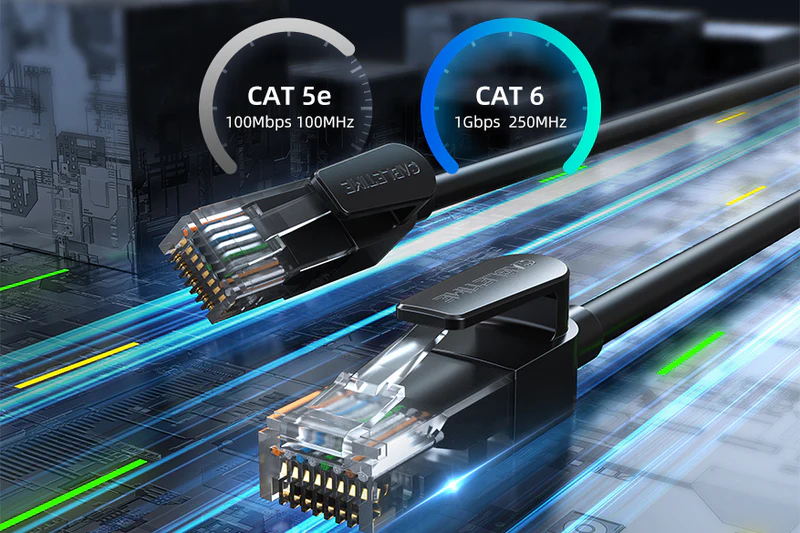Cáp CAT6 Gigabit Internet UTP, dây dẫn nhôm mạ đồng 26AWG chiều dài: 5m CN60P