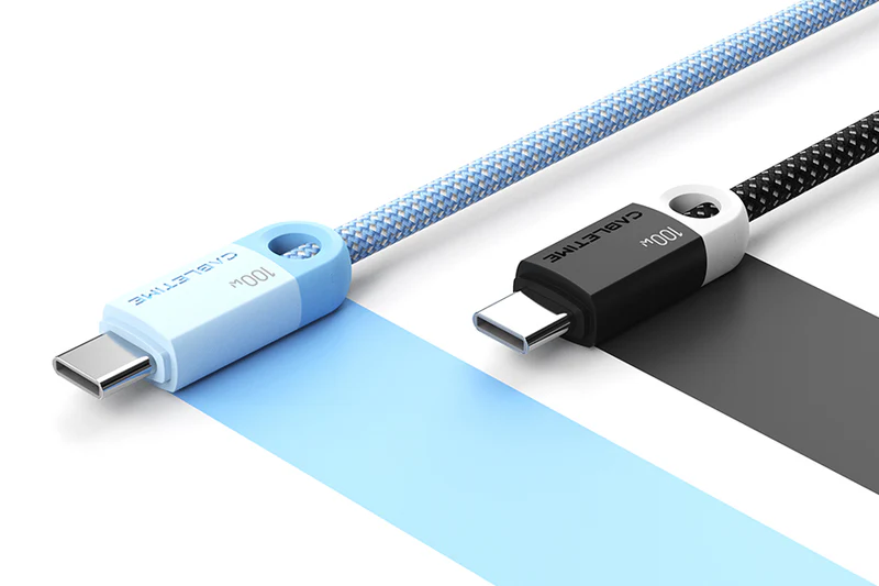 Đầu nối cáp USB C PD100W: USB C; Chiều dài: 0.5m, màu sắc: Dây bện đen CUP1E