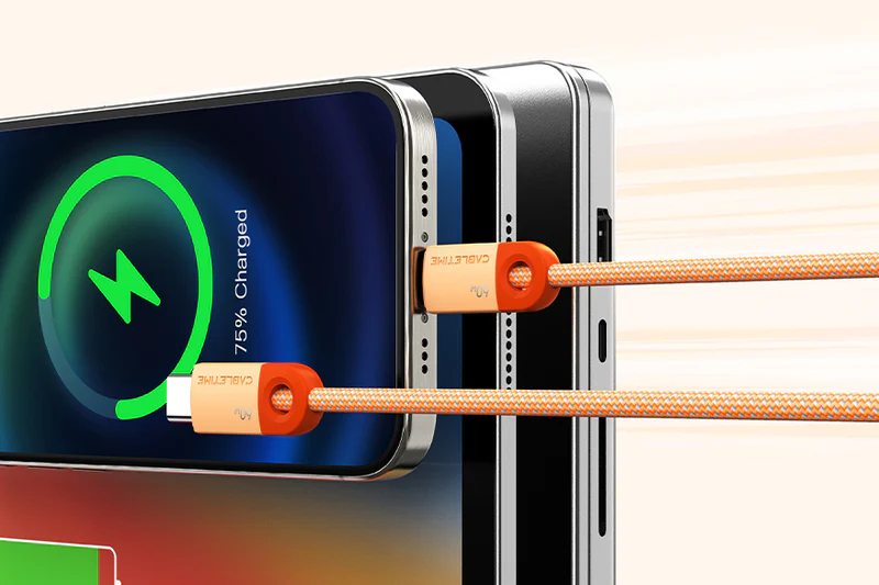 Đầu nối cáp USB C PD60W: USB C; Chiều dài: 1m, màu sắc: Dây bện đen CUP4H