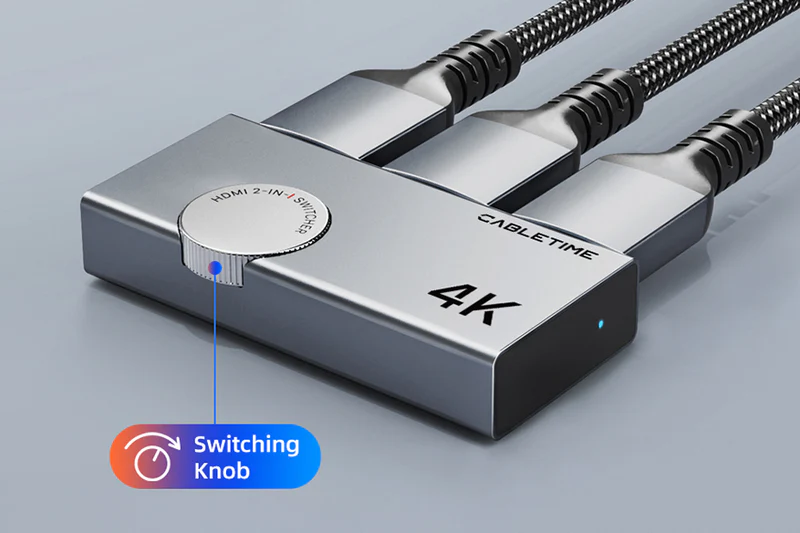Bộ chuyển đổi HDMI 2.0 4K 60Hz 2 vào 1 ra hai chiều CP33G