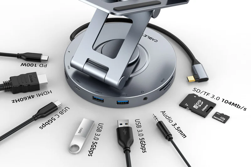 Hub USB C 8 TRONG 1, giá đỡ iPad Pro CB02G