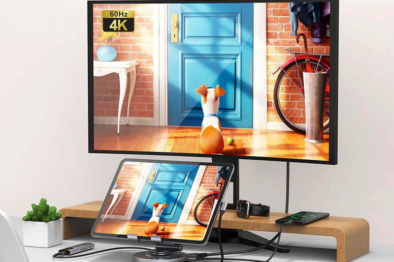Hub USB C 8 TRONG 1, giá đỡ iPad Pro CB02G