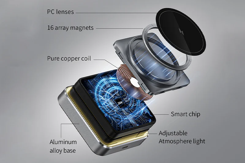 Giá đỡ không dây có thể gập lại 3 trong 1 dành cho iPhone, Apple Watch và Airpods CE12B