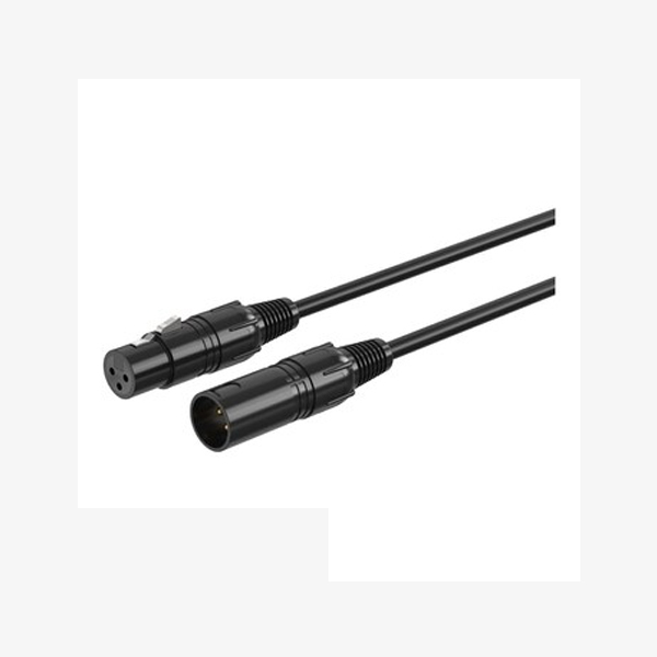 Cáp micro PRO XLR 3P M/F, 24AWG, đen dài 3M CF24N