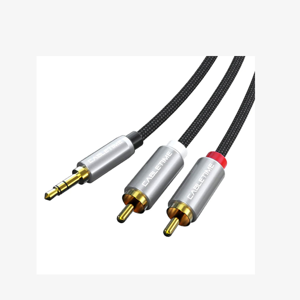 Cáp âm thanh nổi cao cấp 3,5 mm 1/8" sang 2RCA, Male to Male Dài 3M CF13N