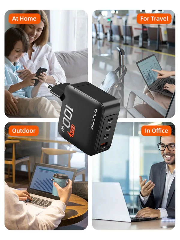 Củ sạc GaN PD3.0 3C1A 100W
