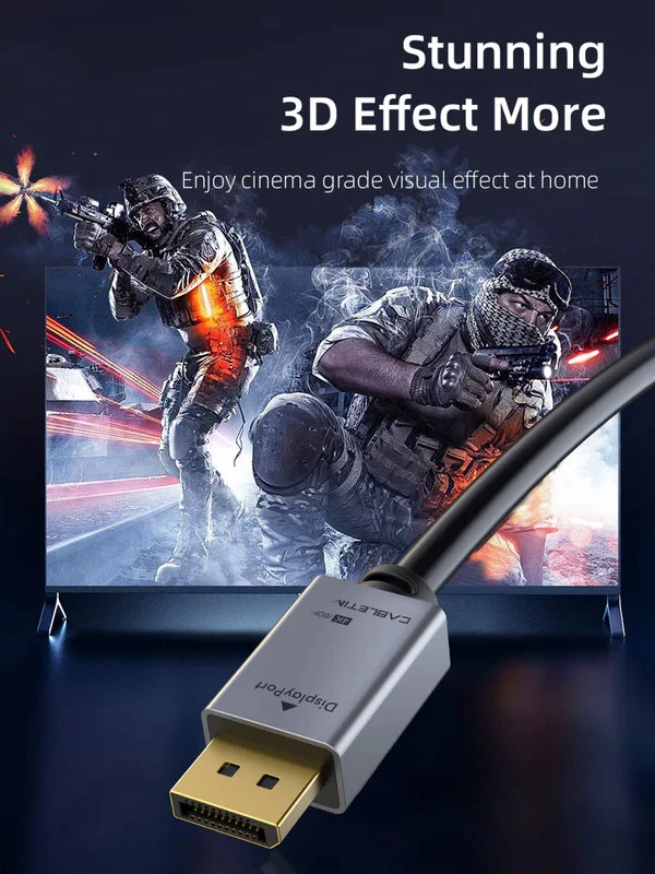 Cáp Displayport PREMIUM CABLETIME 1.2v Cáp Displayport sang Displayport Audio Video 4k/60hz, Vỏ bọc PVC