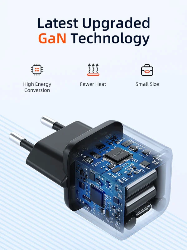 Củ sạc 20W GaN hỗ trợ PD3.0