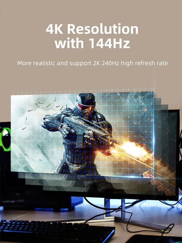 Dây cáp kẽm DP TO HDMI 8K/60Hz