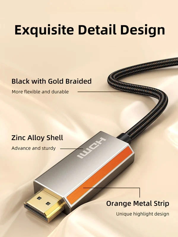Dây cáp kẽm DP TO HDMI 8K/60Hz