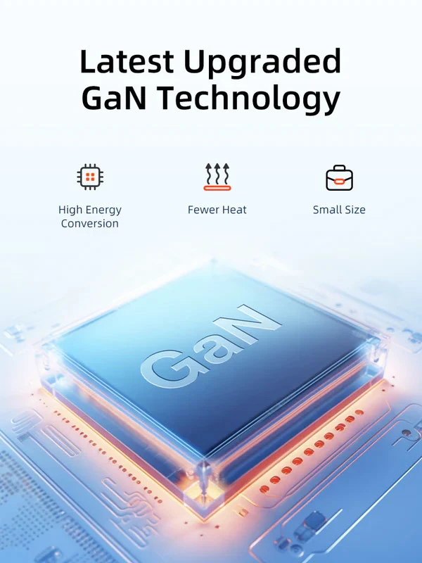 Củ sạc 45W GaN hỗ trợ PD3.0 với cổng A và C