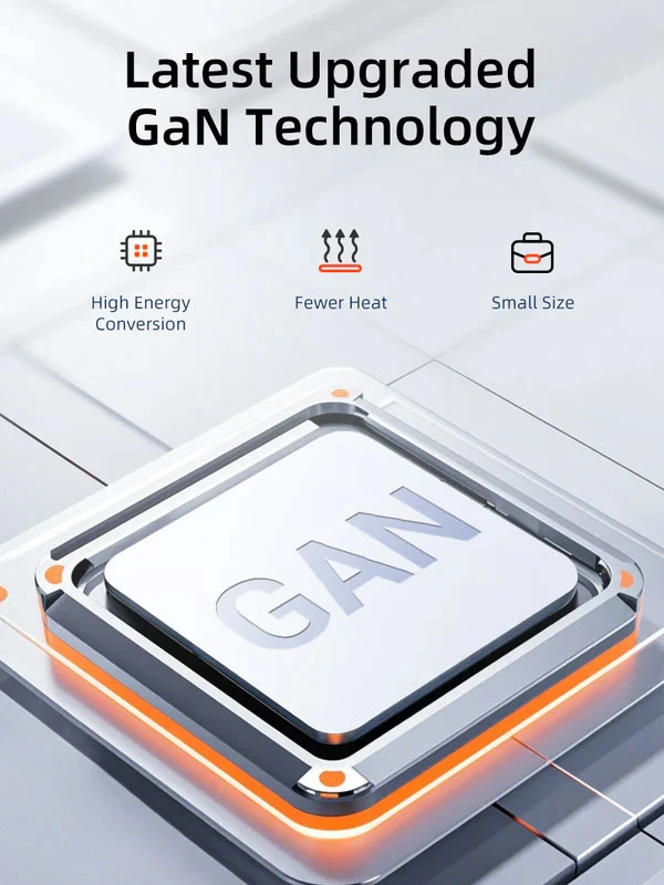 Củ sạc 65W GaN hỗ trợ PD3.0 với 2 cổng C và 1 cổng