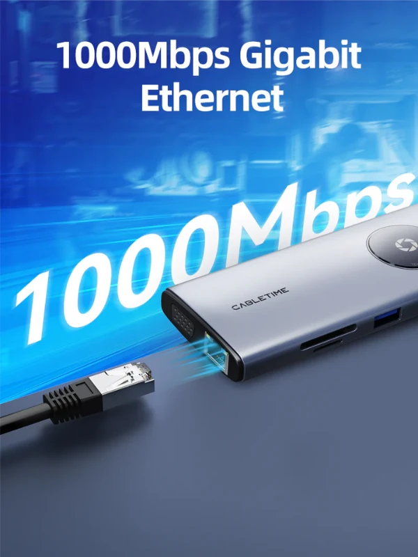Hub USB C 10 trong 1 SST Dòng LENS