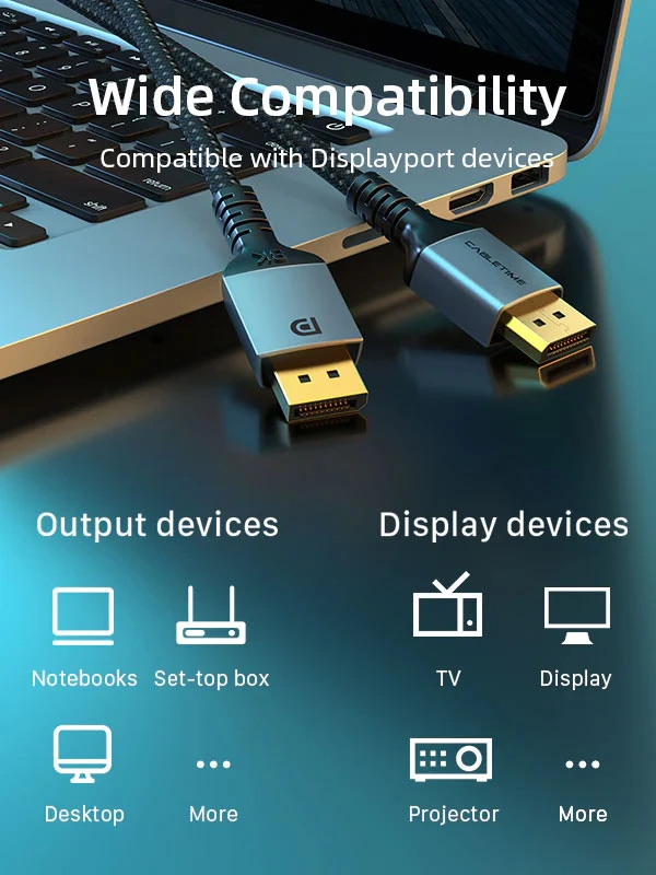 Cáp PREMIUM DP1.4 Displayport to Displayport 8K/60Hz