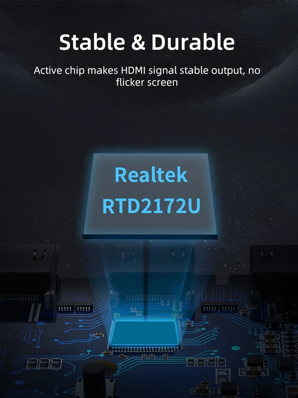 Bộ chuyển đổi USB TYPE C sang HDMI với đèn LED, vỏ bện dạng TPE vòng, 4K/60Hz