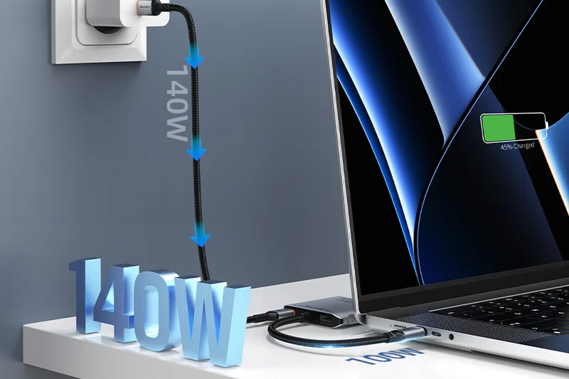Hub USB C 5 TRONG 1 10Gbps với HDMI 4K 60Hz 140w CB75G