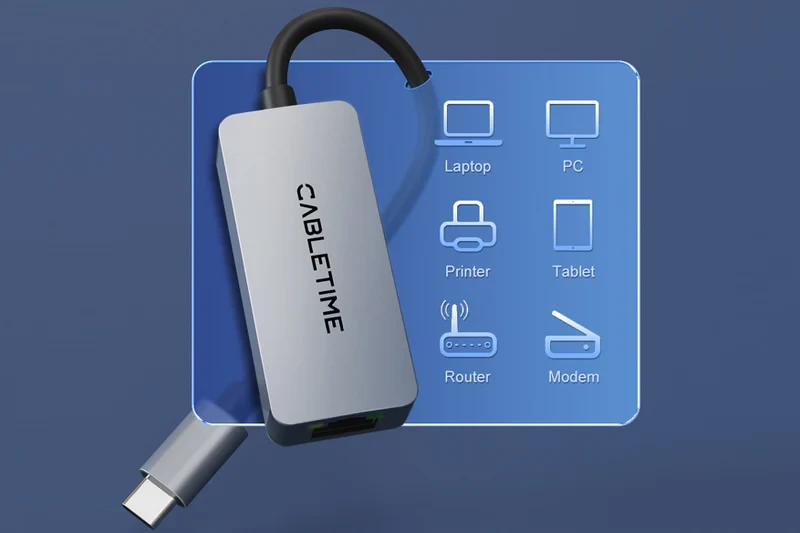 Bộ chuyển đổi USB C 3.0 sang RJ45 2.5Gbps CB57G