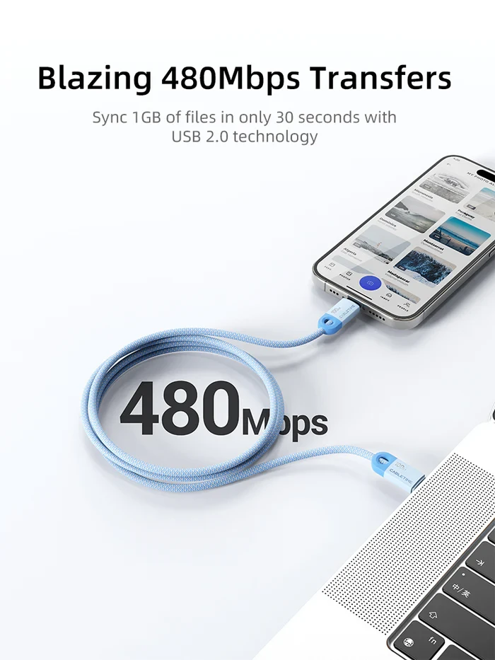 Cáp sạc nhanh USB Type C sang USB Type C 100W cho iPhone 16/16 Plus/16 Pro/16 Pro Max/15 dài 0.5m CUP0E