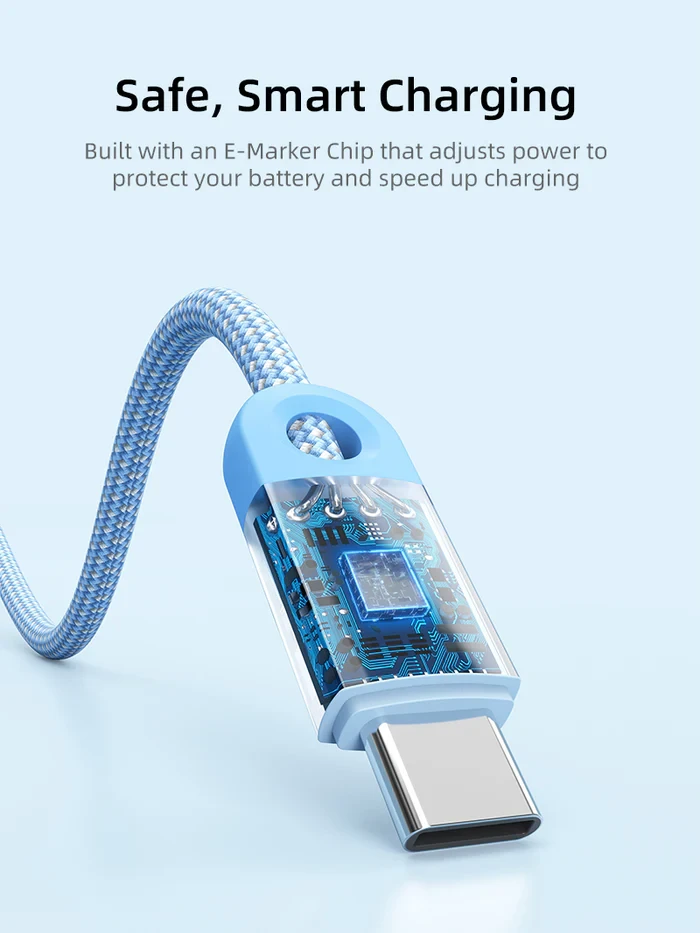 Cáp sạc nhanh USB Type C sang USB Type C 100W cho iPhone 16/16 Plus/16 Pro/16 Pro Max/15 dài 0.5m CUP0E