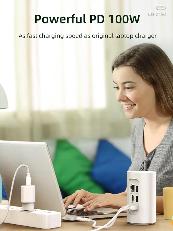 Docking làm sạch không khí Anion USB C để bàn 9 trong 1